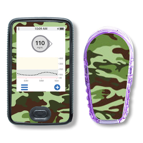 Dexcom G6 Sticker Set "Camouflage Grün"