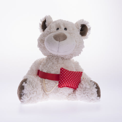 Play insulin pump for cuddly toy or doll red and white dots