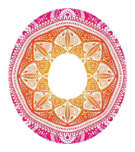 Ruban à bijoux Mandala rose (taille adaptée au Dexcom G7)