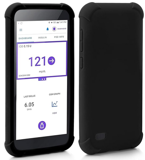 Étui en silicone souple noir pour Omnipod 5