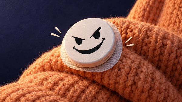 CGM Sensor ist am Pullover hängengeblieben
