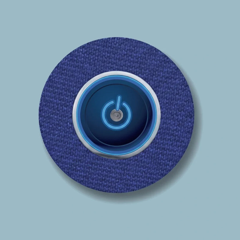 Accu-Check SmartGuide mit Sticker Motiv On/Off in tiefem Blau
