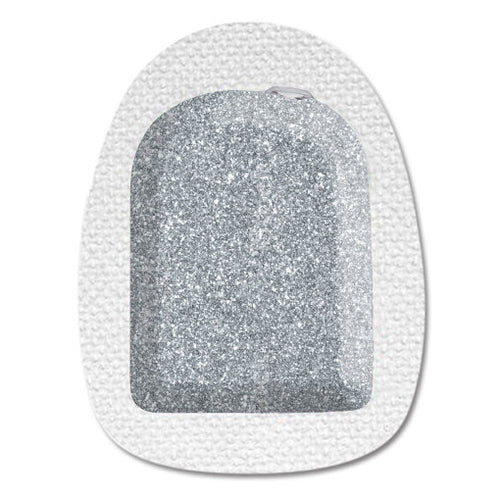 Omnipod Sticker "Glitzer Silber"