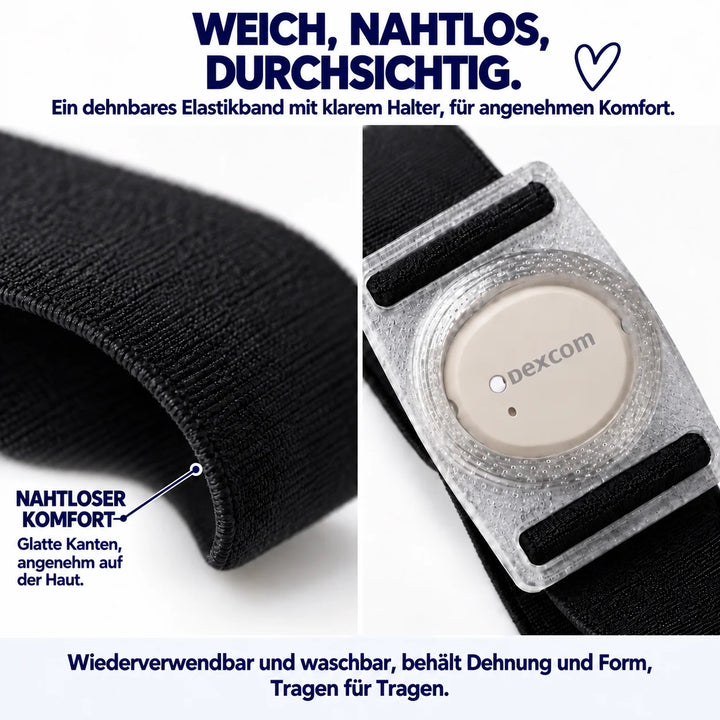 Brazalete Dexcom G7 con soporte giratorio y rotatorio, transparente, soporte Dexcom G7