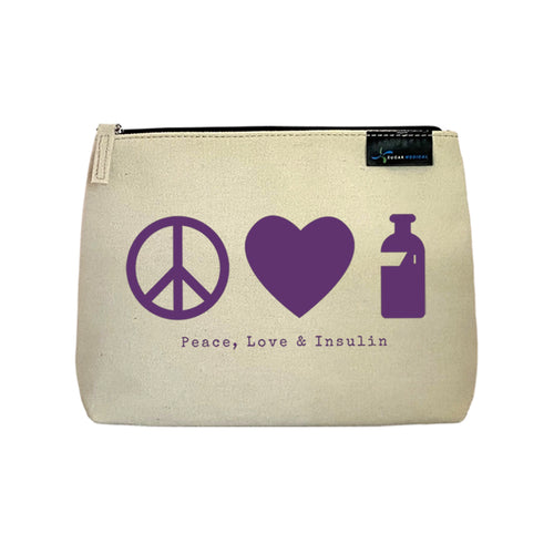 CANVAS TASCHE "Peace.Love.Insulin."