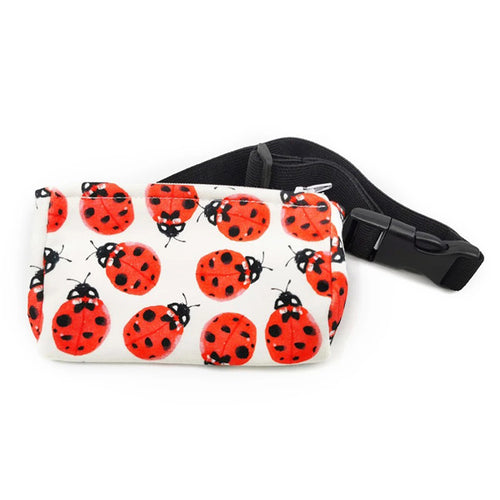 Ladybug bum bag with flexible strap