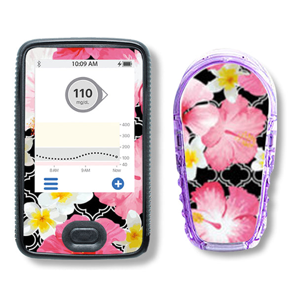 Dexcom G6 Sticker Set "Hibiscus"