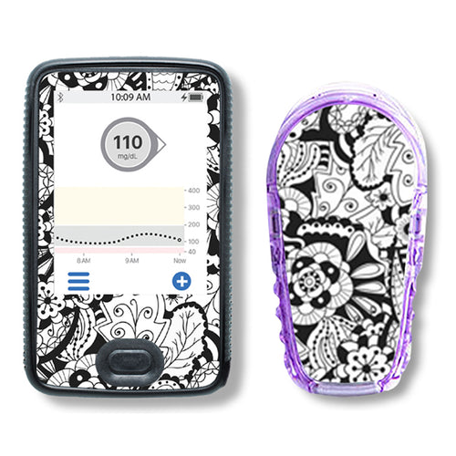 Dexcom G6 Sticker Set "Black &amp; White"