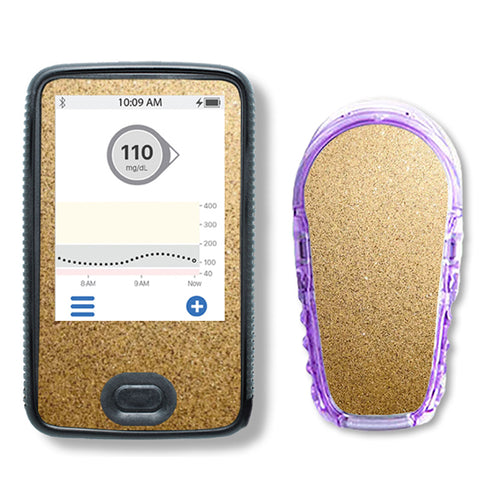 Dexcom G6 Sticker Set "Glitter Gold"