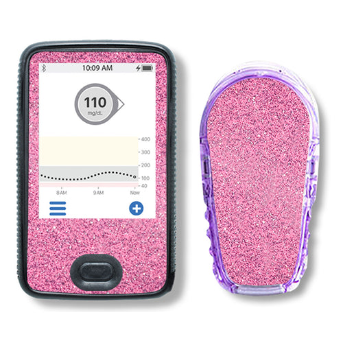 Dexcom G6 Sticker Set "Glitter Pink"