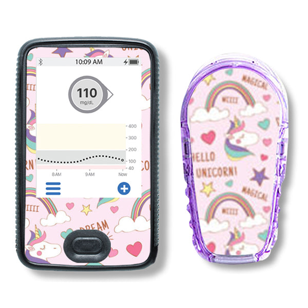 Dexcom G6 Sticker Set "Unicorn Dream Big"