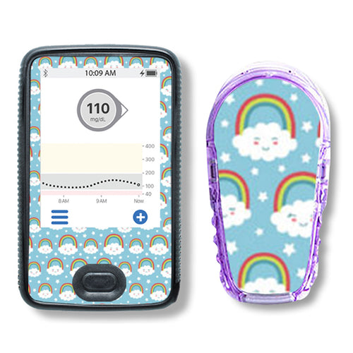 Dexcom G6 Sticker Set "Regenbogenwolke"