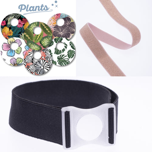 Bracelet with holder set “Plants” (e.g. for Freestyle Libre 3)