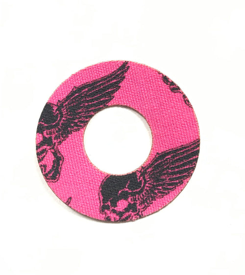 SCHMUCK Tape Ring Flying Skulls Pink (z.B. Libre 3)