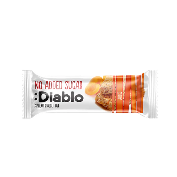 Diablo zuckerfreier Aprikose Müsli Riegel (30 g) -nur 14 g anrechenb.KH