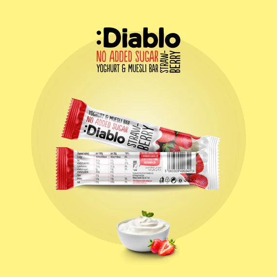 Diablo zuckerfreier Erdbeer Jogurt Riegel (30 g) -nur 11g anrechenb.KH