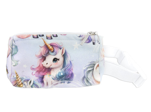 Unicorn bum bag with flexible strap