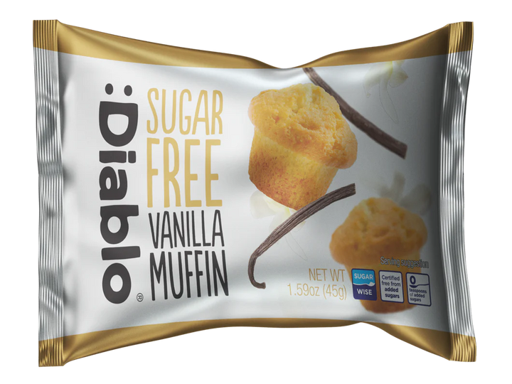 Diablo zuckerfreier Vanille Muffin 45g - nur 9g anrechenbare Kohlehydrate