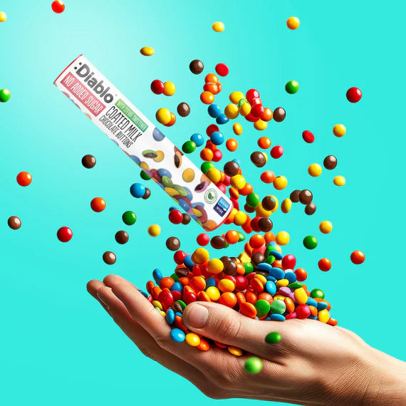 Diablo zuckerfreie Schokolinsen (22g) -nur 1,2g anrechenb.KH