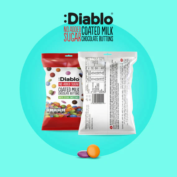 Diablo zuckerfreie Schokolinsen (40g) -nur 2,6g anrechenb.KH