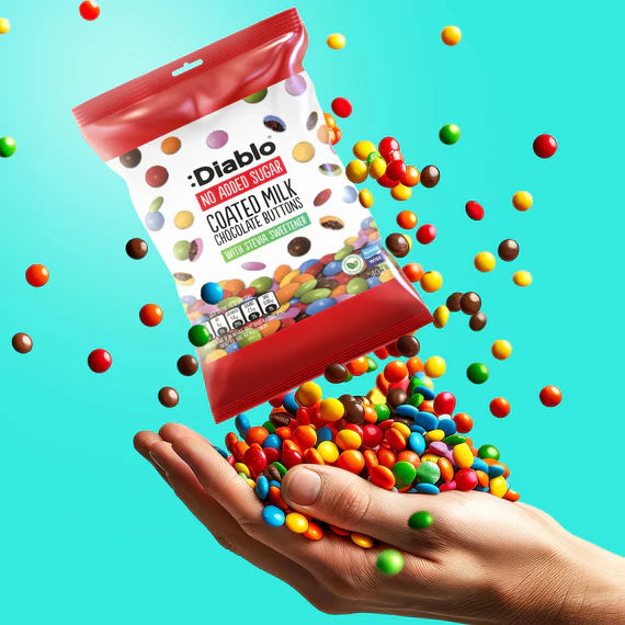 Diablo zuckerfreie Schokolinsen (40g) -nur 2,6g anrechenb.KH