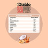 Diablo zuckerfreie Kokoskekse mit Karamell und Erdnüssen (100g) nur 3,3 g anrechenb. KH/pro Cookie