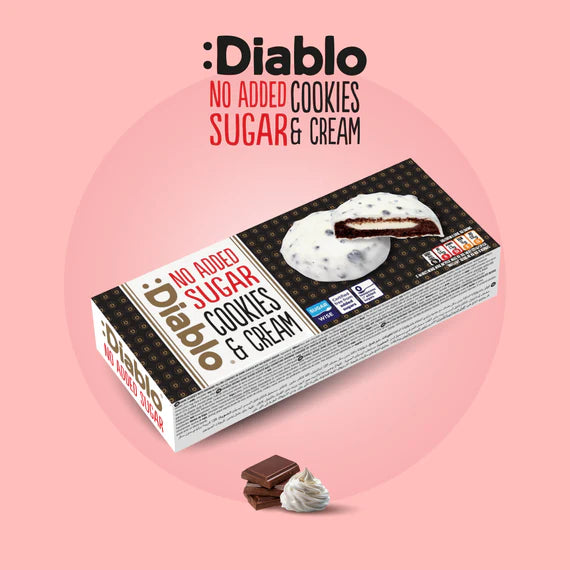 Diablo zuckerfreie weiße Schokoladenkekse mit Milchcreme (128 g)  nur 4 g anrechenb. KH/Keks