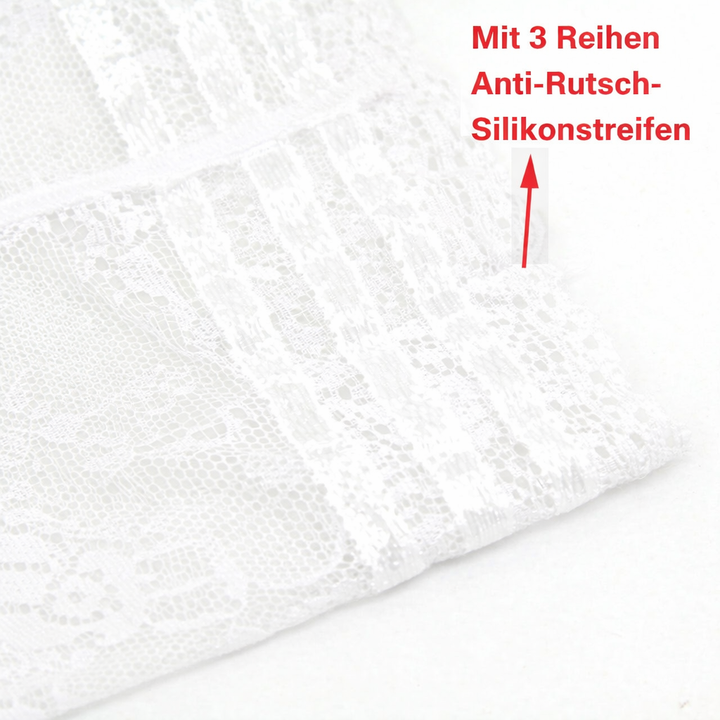 Cuisse en dentelle avec poche pour pompe à insuline – Noire