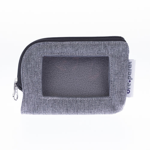 Pump bag mottled grey with window