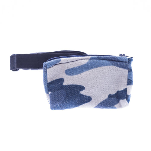 Camo Blue bum bag with flexible strap