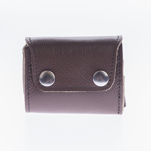 Leather case for tandem pump t:slim X2 brown with clip