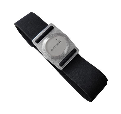 Bracelet with holder transparent-silver (e.g. for Dexcom G7)