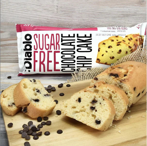 Diablo zuckerfreier Chocolate Chip Kuchen 200g - nur 23g anrechenbare KH/100g