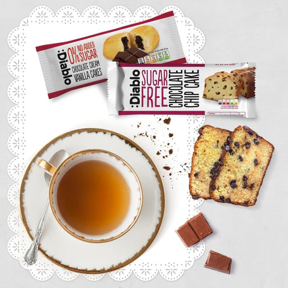 Diablo zuckerfreier Chocolate Chip Kuchen 200g - nur 23g anrechenbare KH/100g