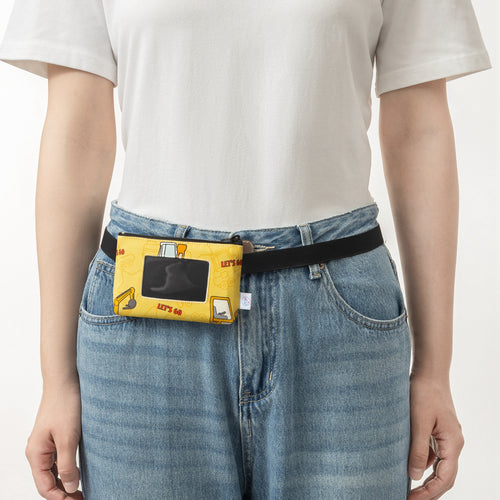 Insulin pump bag, vehicle-shaped, with viewing window and flexible strap (50cm) for toddlers from 1 year old