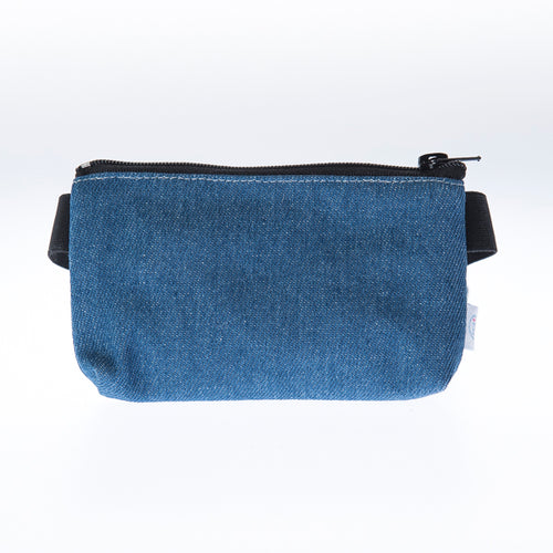 Insulinpumpen + Omnipod DASH Bauchtasche JEANS BLAU mit flexiblem Gurt