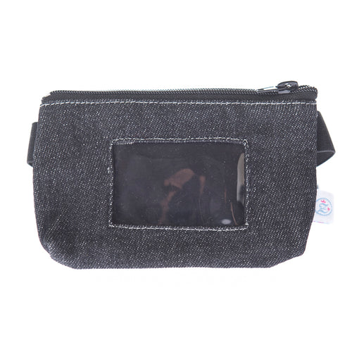 Insulinpumpen + Omnipod DASH Bauchtasche JEANS SCHWARZ mit Sichtfenster und flexiblem Gurt