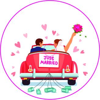 Freestyle Libre Sticker "Just Married"