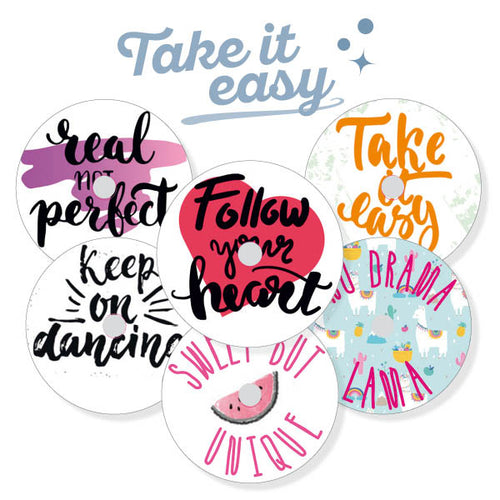 Pack of 6 Freestyle Libre Stickers "Take it easy"