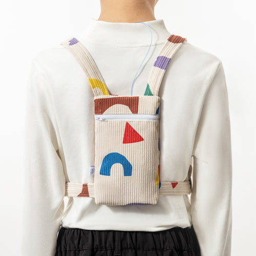 NEU: Insulinpumpenrucksack für Kinder mit Platz für CGM Reader/Handy ''Bausteine''