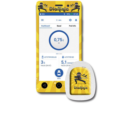 Omnipod DASH Sticker Set "Dianinja"