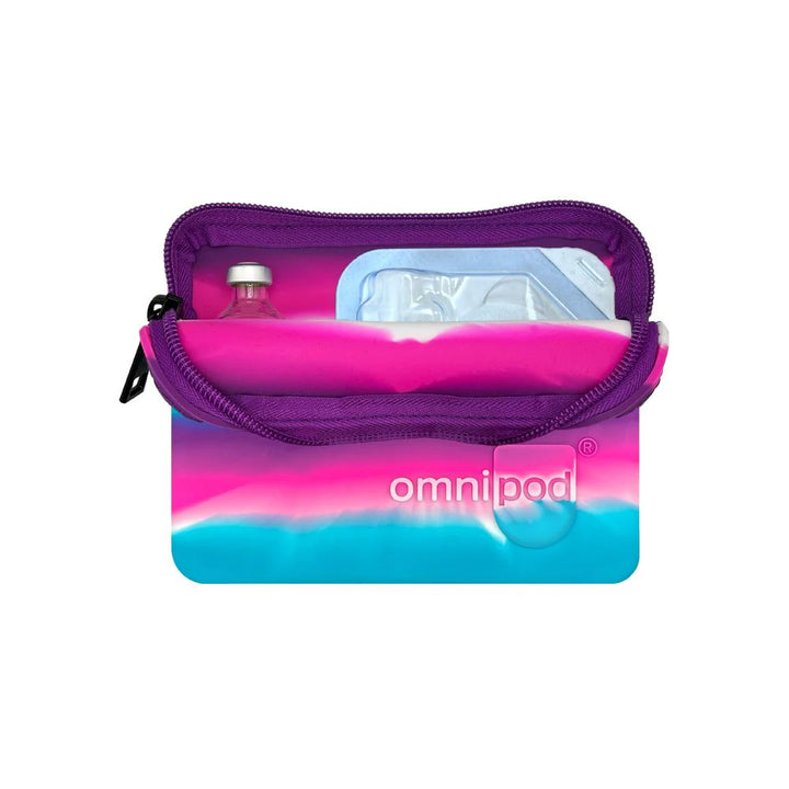 Omnipod Reiseschutzhülle Silikon - Pink Stripe