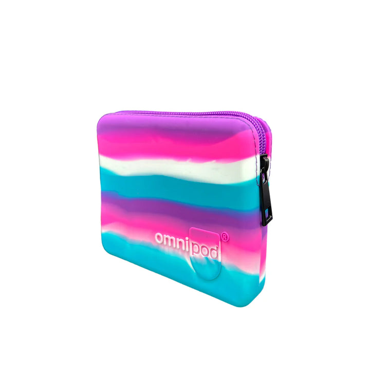Omnipod Reiseschutzhülle Silikon - Pink Stripe
