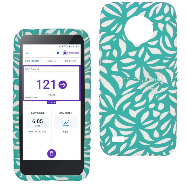 Omnipod® 5 Silikon Case mit Kamera Cutout - Teal White