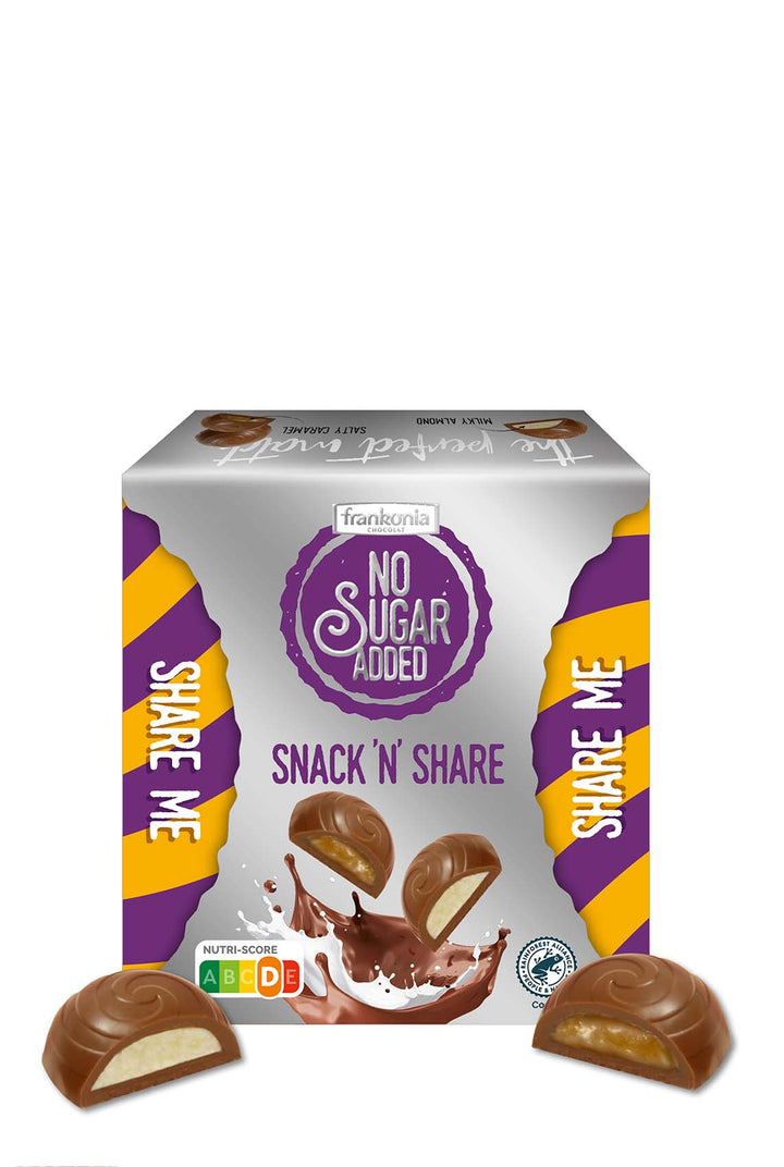 NEU: Snack'n'Share 16 einzeln verpackte Pralinen - OHNE Zucker - nur 1g anrechenb. KH/Praline