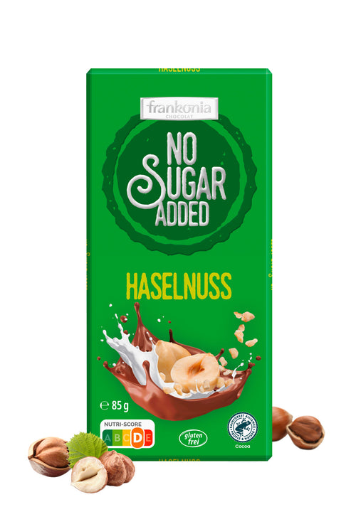 Whole milk chocolate HAZELNUT - WITHOUT sugar - only 13g carbs/100g