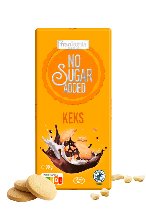 Whole milk chocolate biscuit - WITHOUT sugar - only 17g carbs/100g