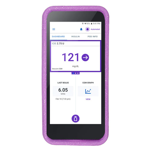 Omnipod 5 Silicone Case SOFT Glitter Purple