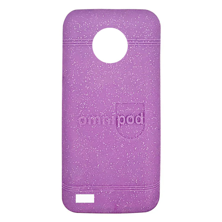 Étui en silicone souple pailleté violet pour Omnipod 5