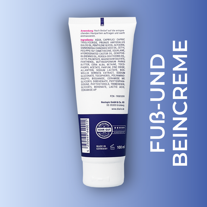 AKTION: Diarin Bein und Fußcreme 100 ml + Reinigungsschaum 80ml gratis!